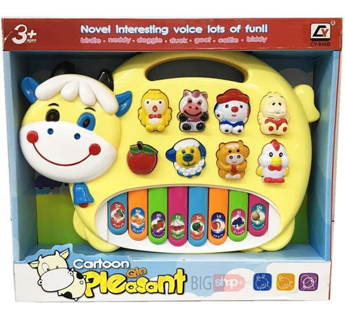 PIANITO VACA CON LUZ Y SONIDO