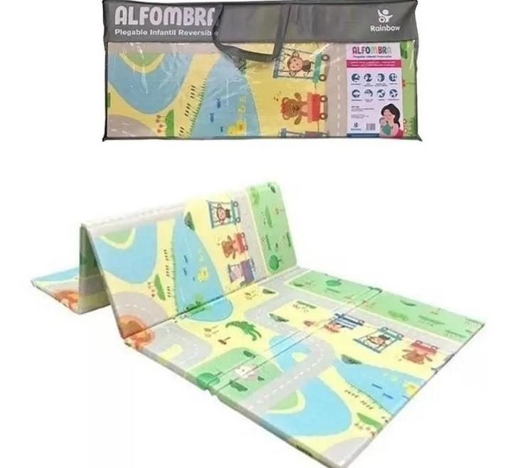 ALFOMBRA PLEGABLE REVERSIBLE CALLES/ANIMALES 180X160