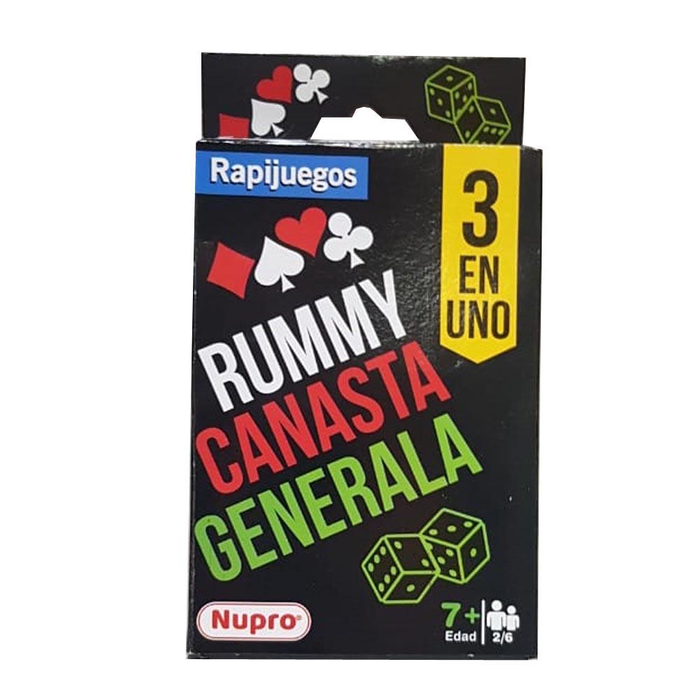 RAPI JUEGOS 3 EN 1 RUMMY-CANASTA-GENERALA