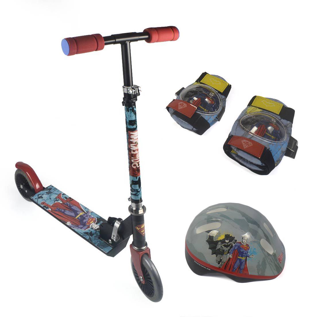 MONOPATIN CON CASCO Y RODILLERA DC