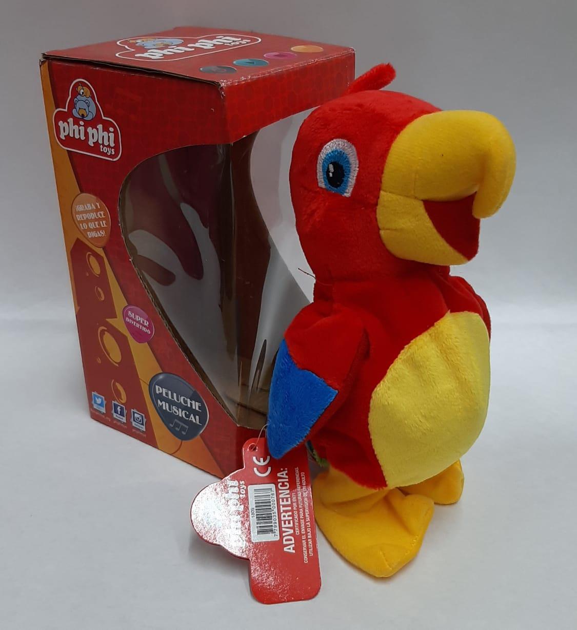LORO DE PELUCHE QUE GRABA SIN CAJA