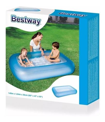 PILETA INFLABLE RECTANGULAR 165X104X25CM EN CAJA