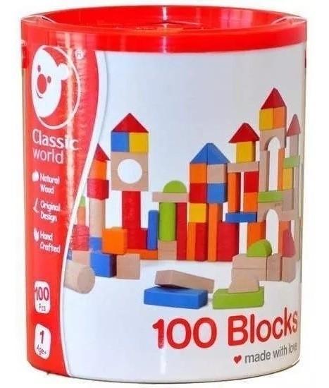 BALDE CON BLOCKS 100PZS MADERA