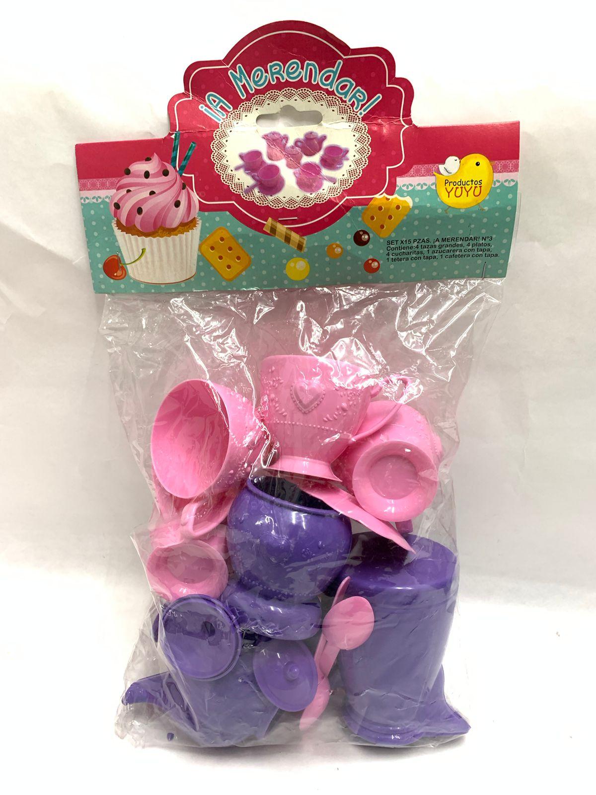 JUEGO DE TE X 15 PIEZAS YUYU EN BOLSA