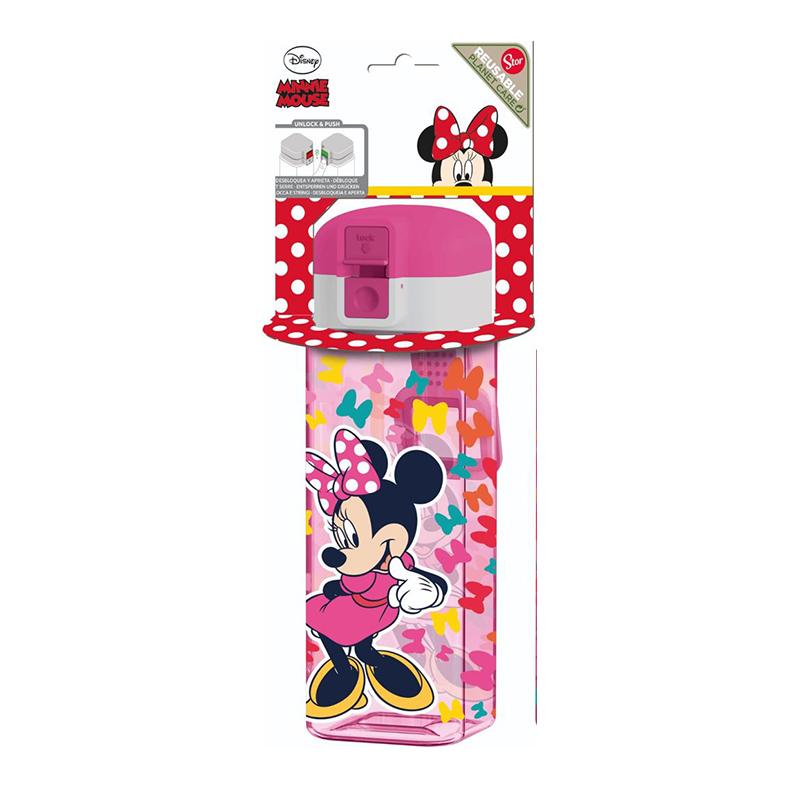 BOTELLA CUADRADA 550ML MINNIE