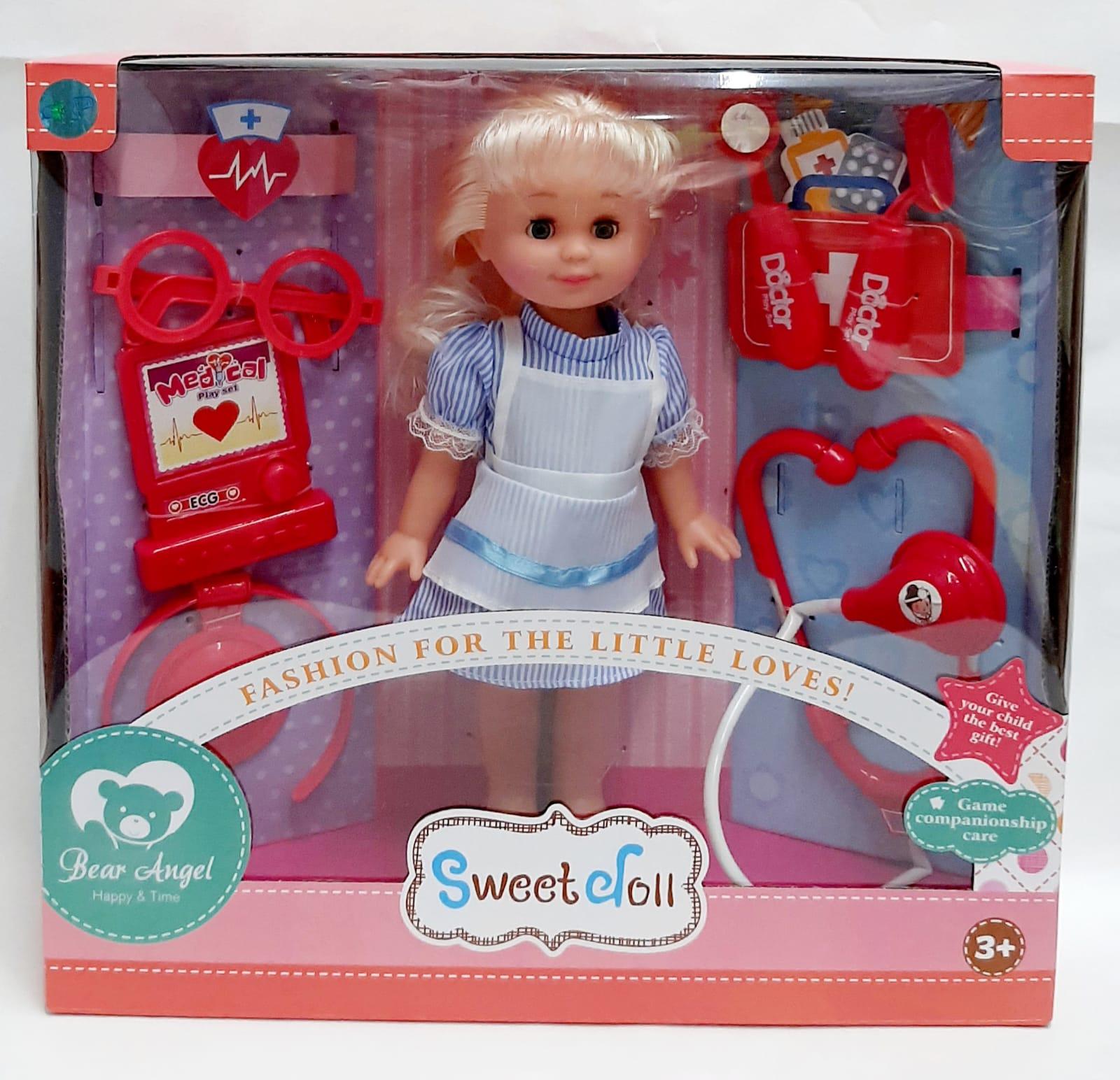 MUÑECA CON ACCESORIOS DOCTORA SWEET DOLL