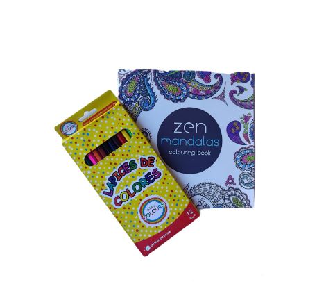 LIBRO MANDALA CON LAPICES