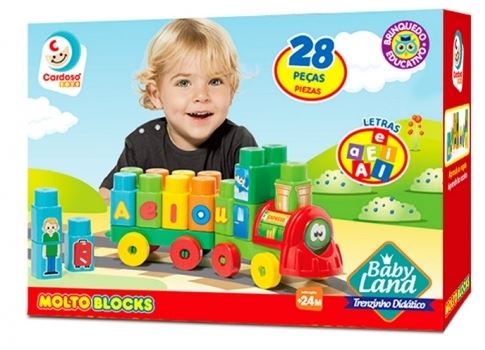 TREN CON BLOQUES X 28 PIEZAS MOLTO