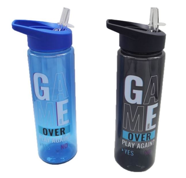 BOTELLA CON PICO 550ML GAME OVER - COLORES SURTIDOS