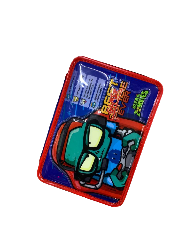 CARTUCHERA CANOPLA 1 PISO PVC ZOMBIE CON UTILES