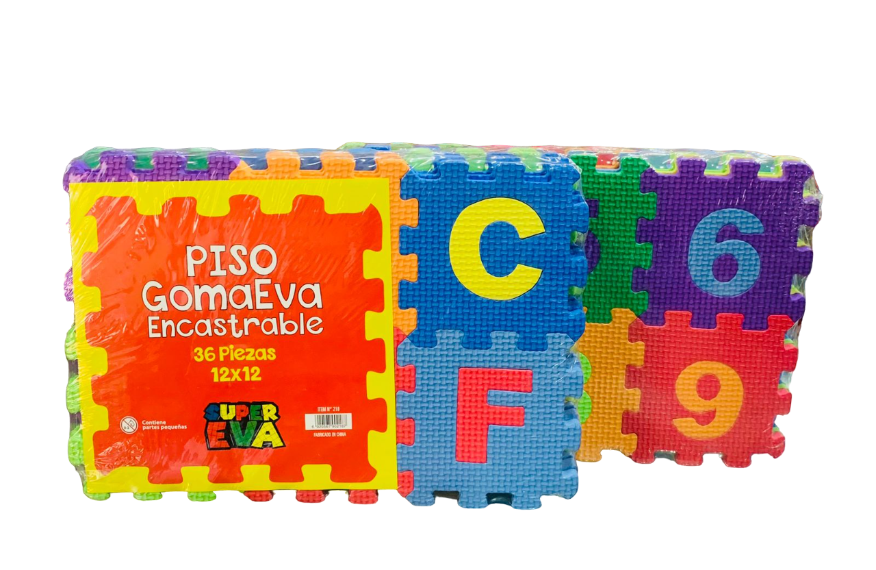 MINI PISO GOMA EVA 36 PIEZAS 12X12CM
