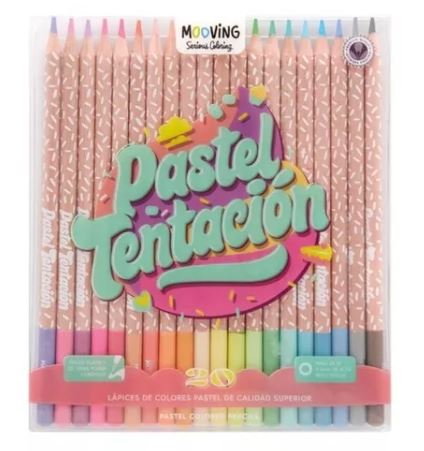 LAPICES DE COLORES PASTELES X20 MOOVING