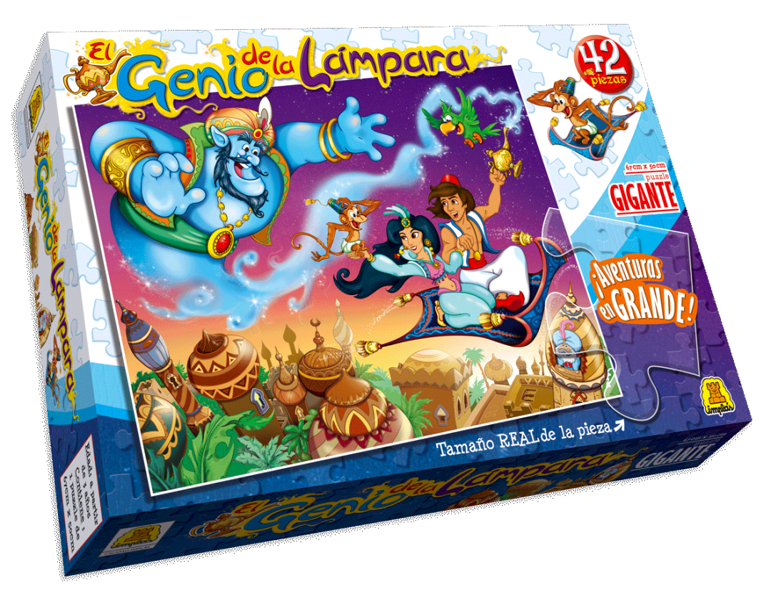 PUZZLE 42 PIEZAS GENIO DE LA LAMPARA