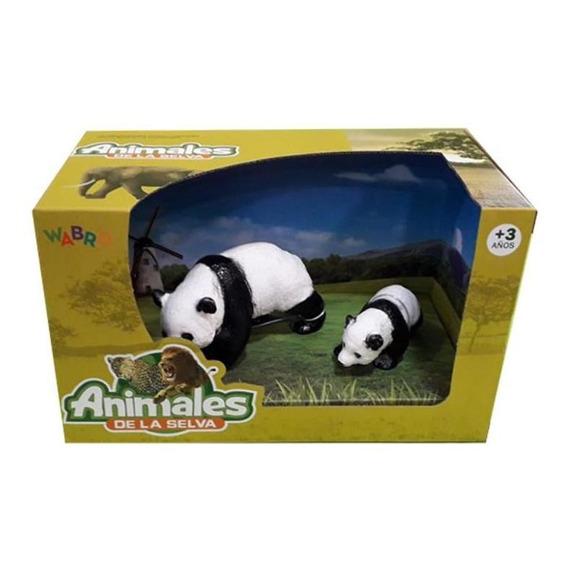 ANIMALES DE SELVA PANDA X 2 EN CAJA