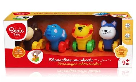 ANIMALITOS CON RUEDA SOFT X4 EN CAJA