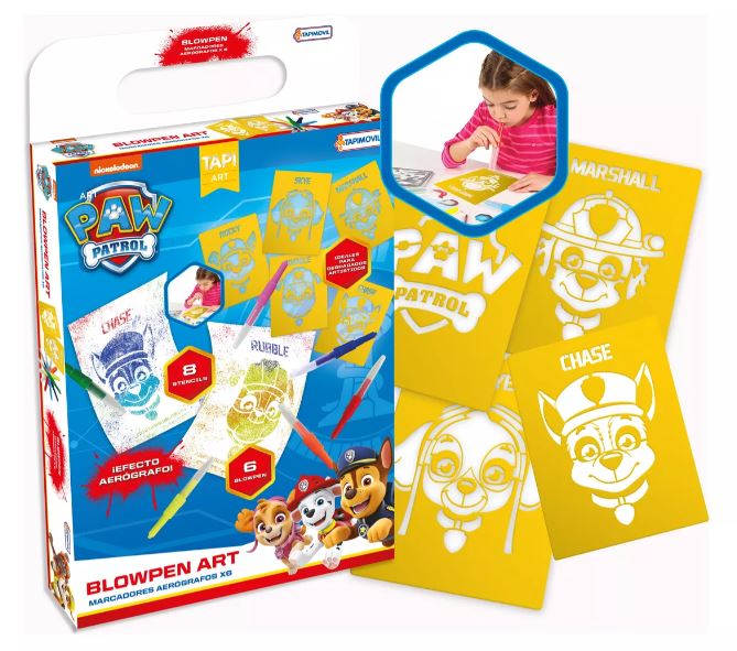 BLOW PEN ART CON STENCILS PAW PATROL