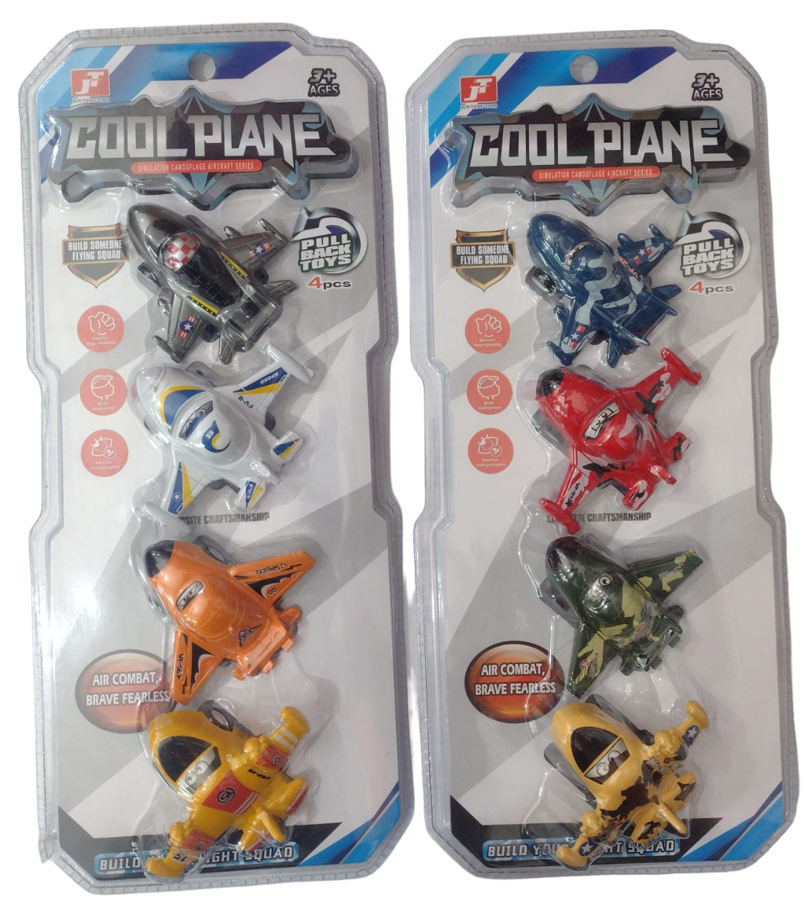 AVIONES X4 PULL BACK EN BLISTER - 2 MODELOS