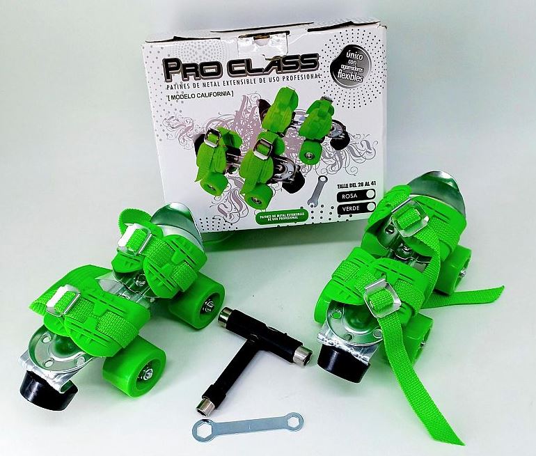 PATIN METAL PRO CLASS VERDE CON ACCESORIOS