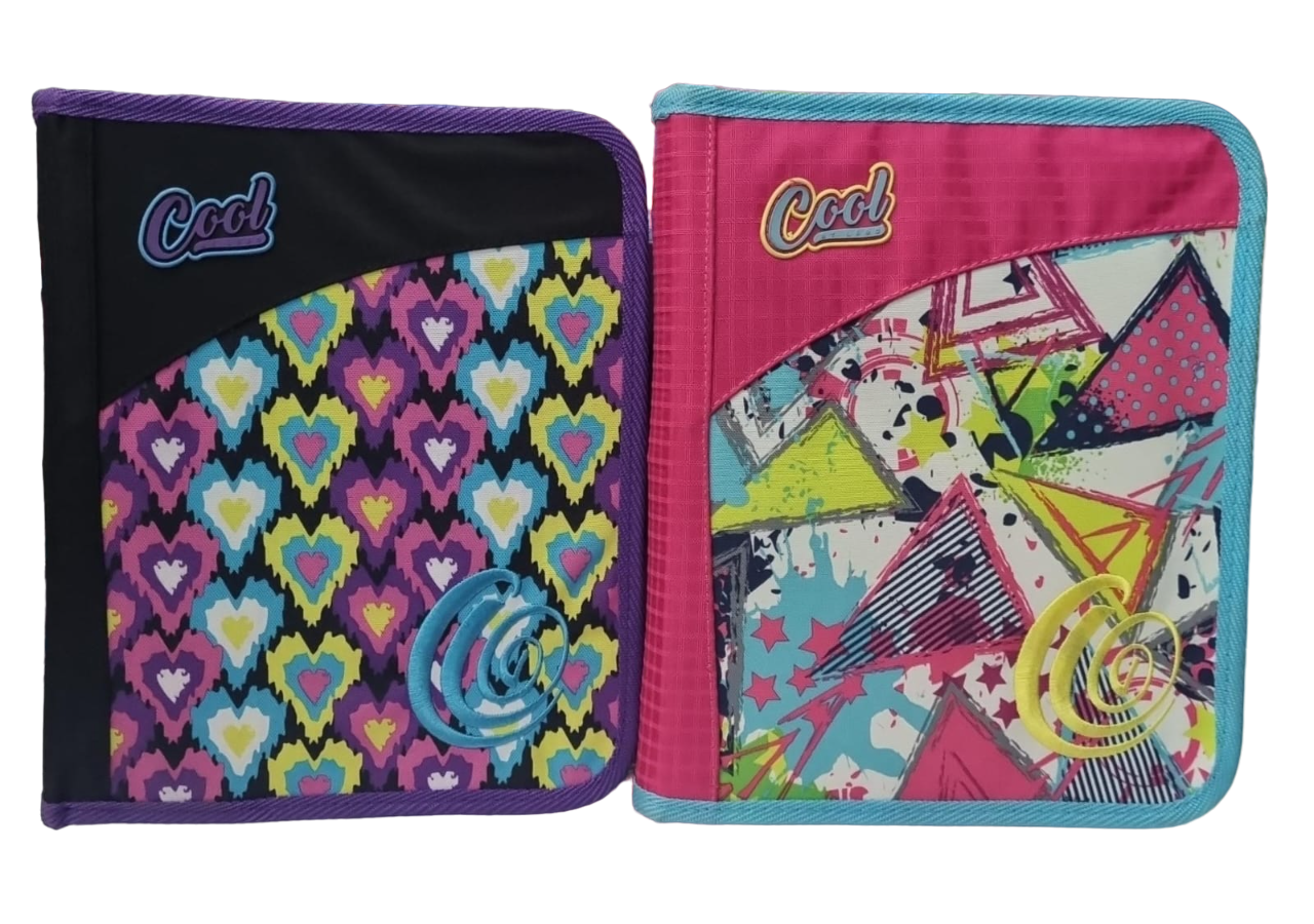 CARPETA 3 ANILLOS CON CIERRE COOL