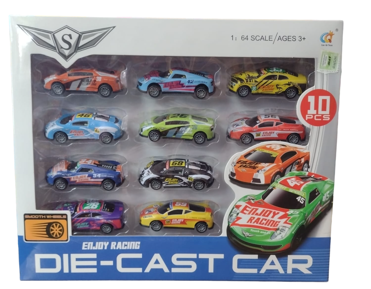 AUTO X10 METAL 1:64 PULL BACK EN CAJA