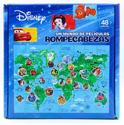 ROMPECABEZAS 48 PIEZAS MUNDO DE PELICULA DISNEY