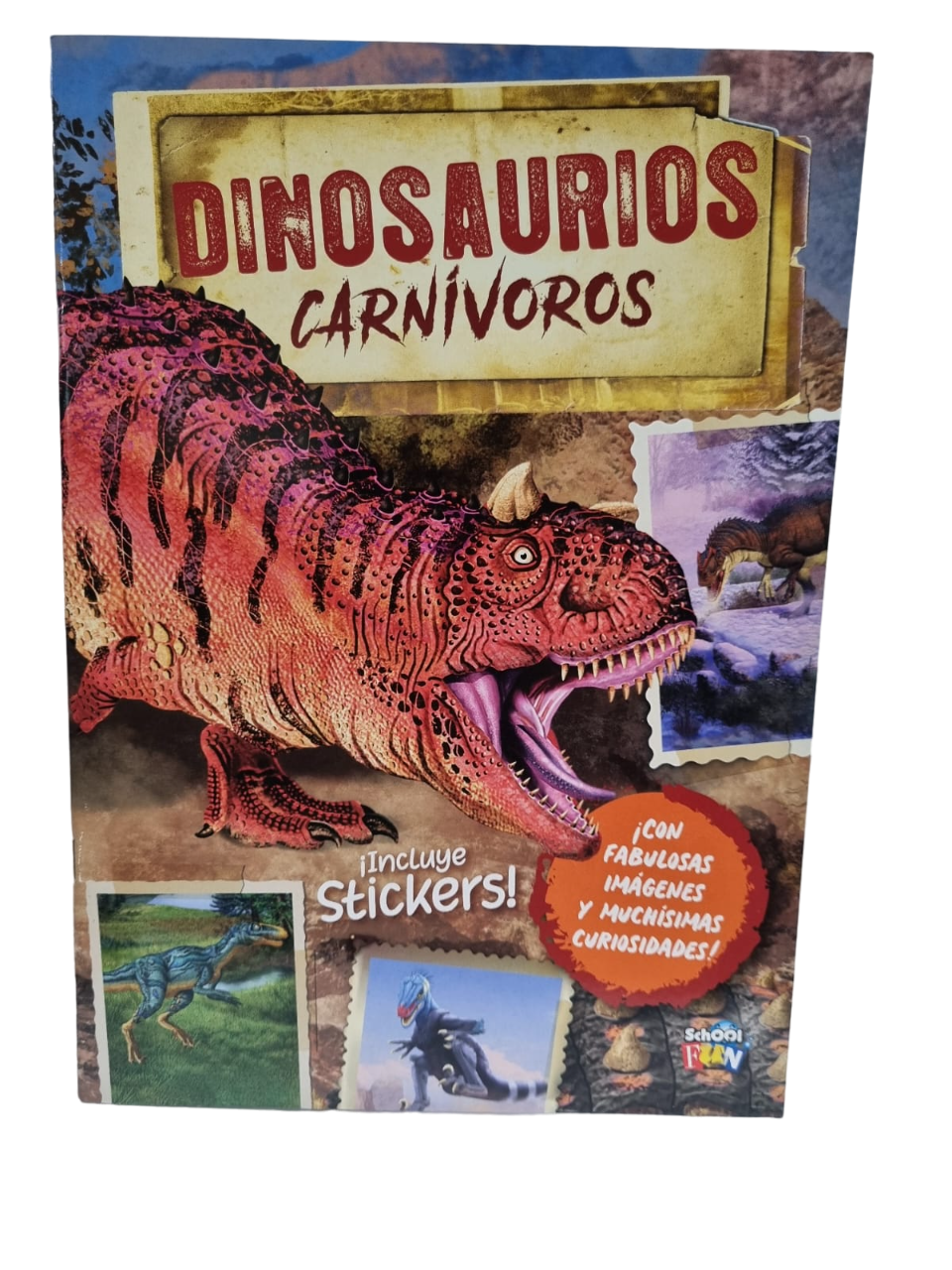 LIBRO DINOSAURIOS CARNIVOROS CON STICKERS