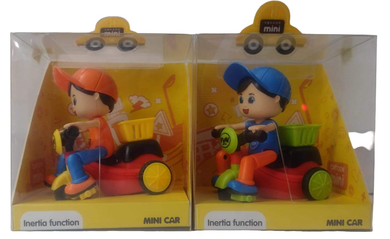 TRICICLO CON MUÑECO MINI CAR 2COL EN ESTUCHE