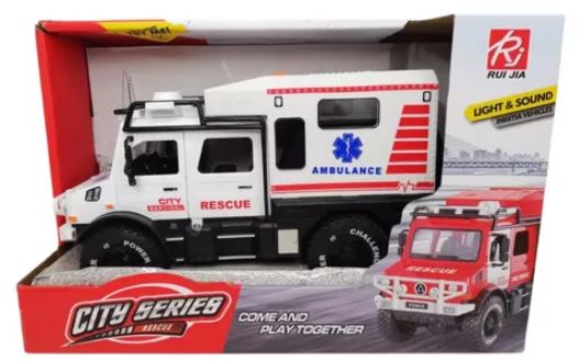 AMBULANCIA CON LUZ Y SONIDO CITY SERIES