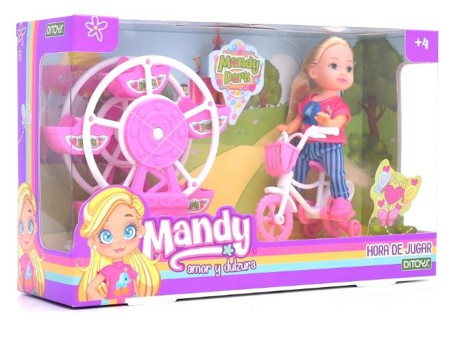 MANDY MUÑECA CON BICI Y VUELTA AL MUNDO