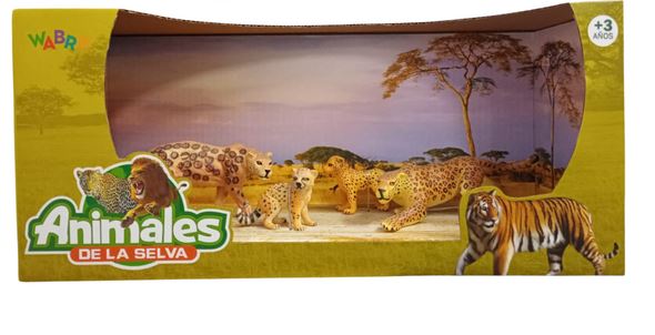 ANIMALES DE LA SELVA FAMILIA X4 LEOPARDO