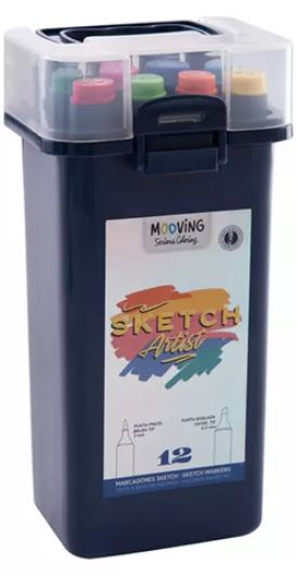 COLORING MARCADORES SKETCH X12 VALIJA