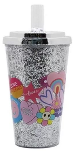 VASO LOVE FOREVER 450ML CON BRILLO
