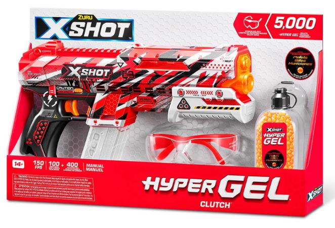 PISTOLA X-SHOT HYPER GEL CLUTCH 5000 MUNICIONES