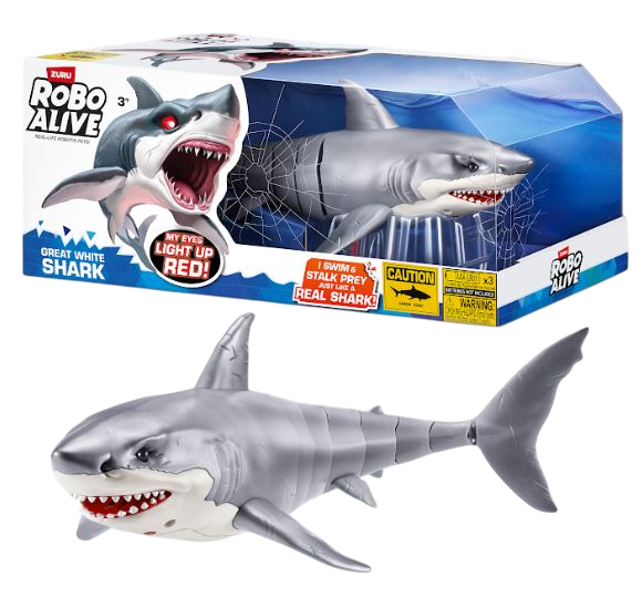ROBO ALIVE TIBURON BLANCO REAL 35CM