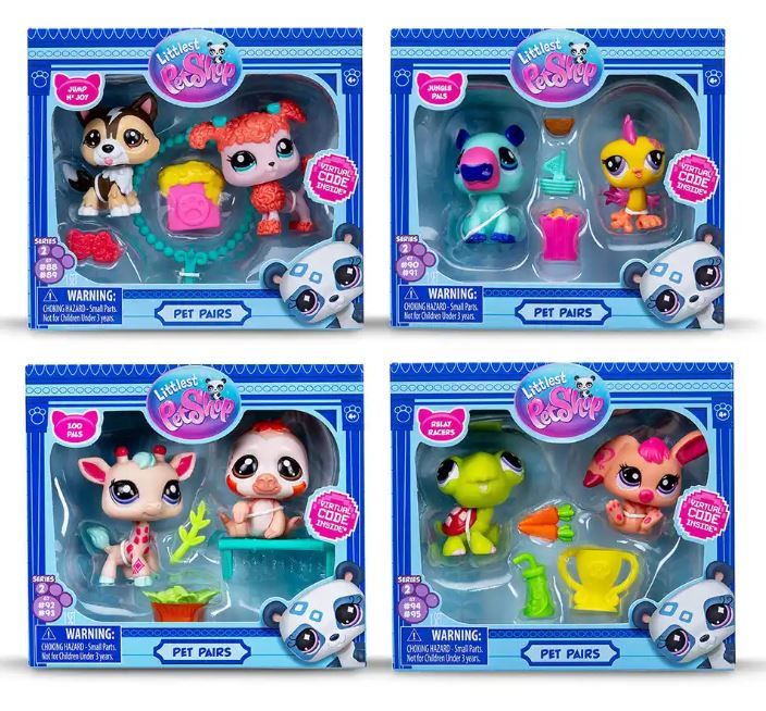LITTLEST PET SHOP SET 2 FIGURAS CON ACCESORIOS - 4 MODELOS