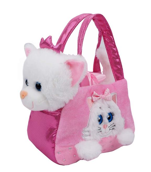 CARTERA CON GATITO PELUCHE ROSA