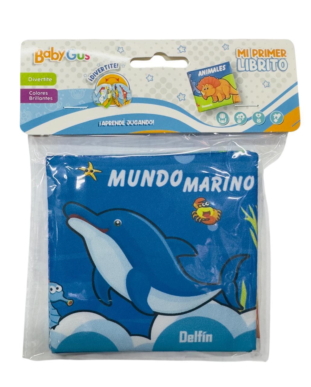 MINI LIBRO DE TELA MUNDO MARINO