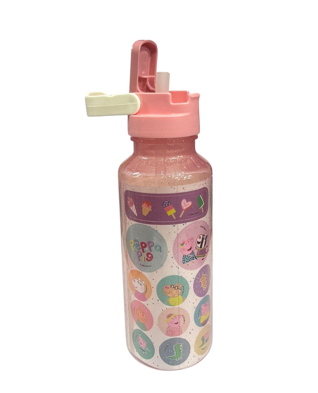BOTELLA CON STICKERS 600ML PEPPA PIG