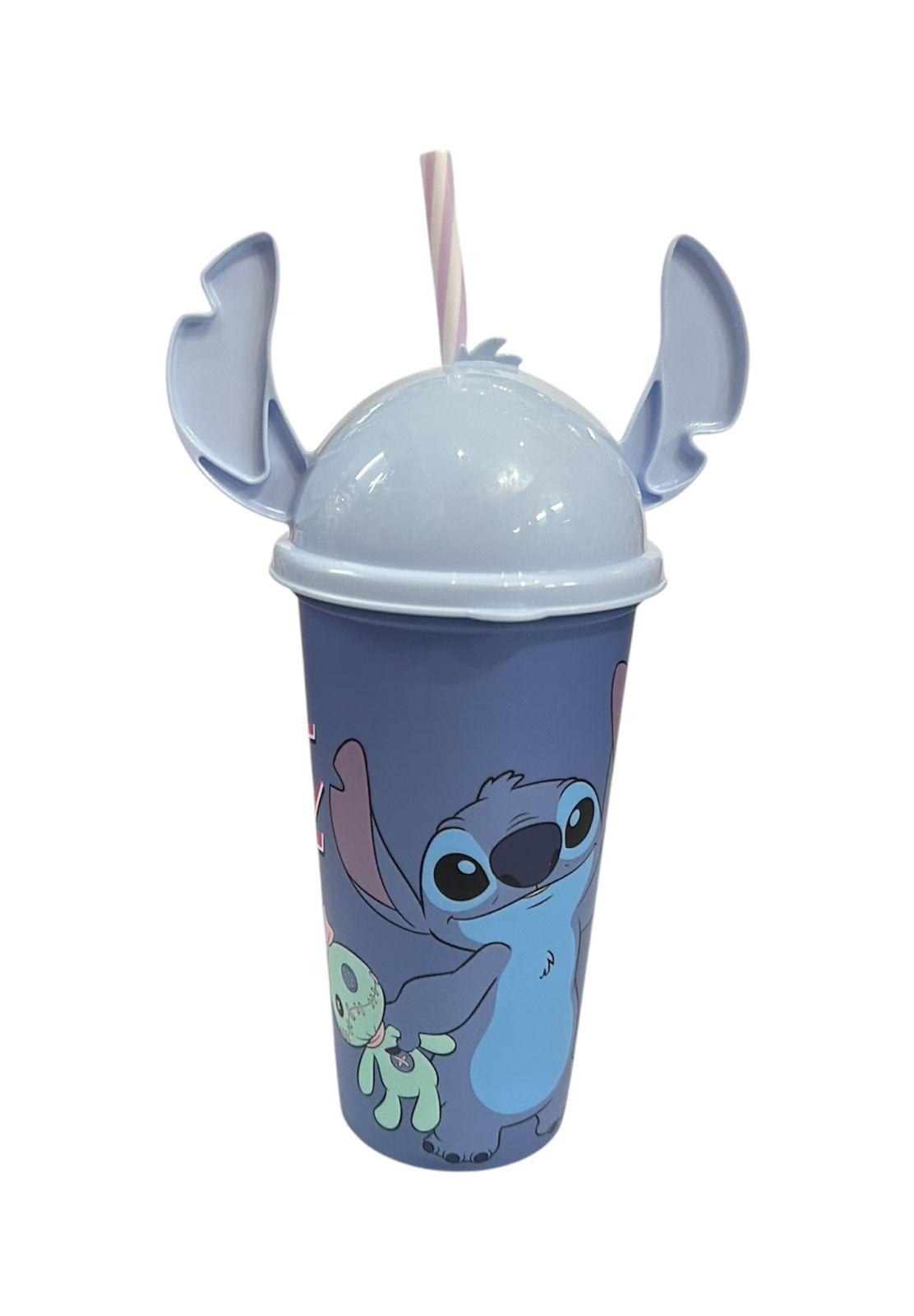 VASO CON SORBETE STITCH TAPA OREJAS 500ML