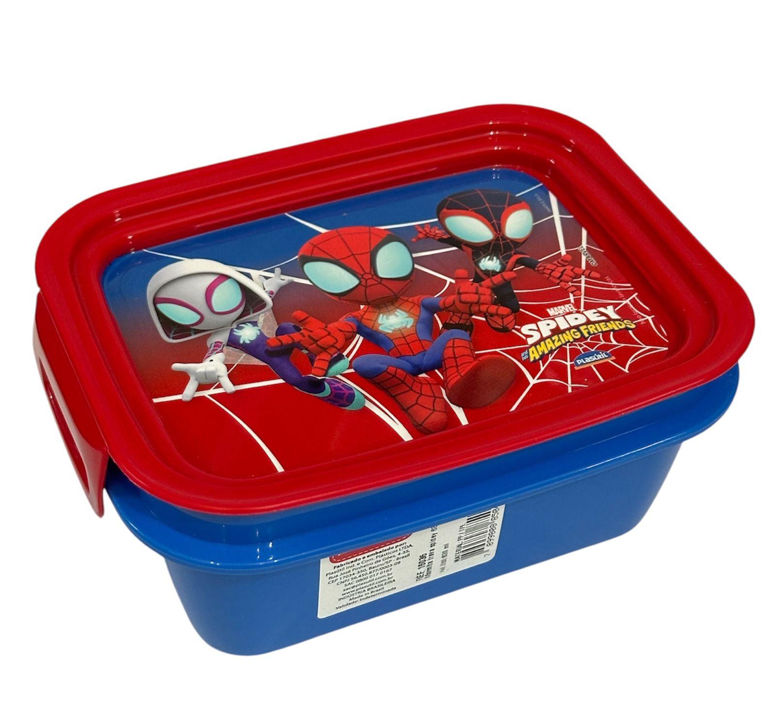 HERMETICO CON DIVISION 630ML SPIDERMAN