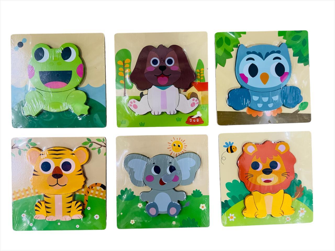 ENCASTRE MADERA ANIMALES 4 CORTES - SURTIDOS -