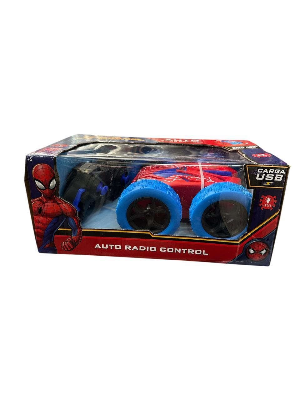 AUTO R/C SPIDERMAN GIRA 360 - CARGA USB -