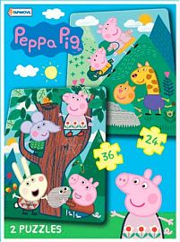 2 PUZZLES PEPPA PIG  24/36 PIEZAS