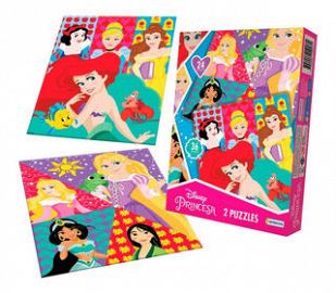 2 PUZZLES PRINCESAS 24/36PIEZAS