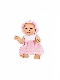 BEBE CON VESTIDO BLANCO/NEGRO 38CM