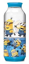 BOTELLA SNACK C/VASO MINIONS