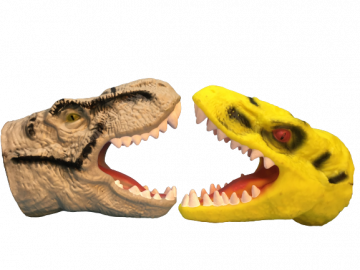 CABEZA DE DINOSARIO DE GOMA -  COLORES SURTIDOS