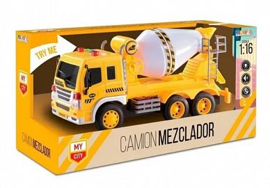 CAMION MEZCLADOR CON LUZ Y SONIDO 1:16 GRANDE