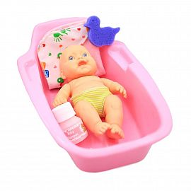 BEBE MINI C/BAÑERA Y ACC.