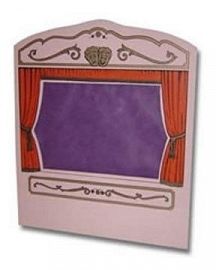 TEATRO DE TITERES GRANDE CON PAREDES- COLORES SURTIDOS -